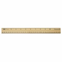 School Smart  Double Beveled 12 in. Wood Ruler&#44; Pack of 12