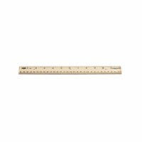 School Smart  12 in. Double Beveled Edge Wood Ruler - Pack of 12