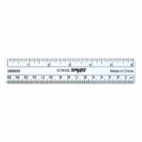 School Smart  6 in. Plastic Ruler Flexible&#44; Clear - Pack of 12