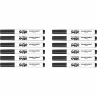 School Smart 2002980 Conical Tip Washable Art Markers, Black - Pack of 12
