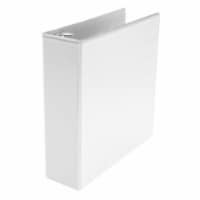 School Smart  3 in. Polypropylene D-Ring View Binder&#44; White