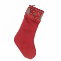 A & B Floral 20  Red Alpine Chic Reindeer Christmas Stocking