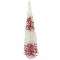 Christmas Rd/Wh Bottle Brush Tree Lg Plastic 2-Toned Home Decor Xt854331
