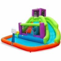 Magic Time Double Hurricane Outdoor Kids Inflatable Water Slide Bounce House