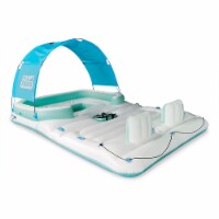 Comfy Floats 13 Ft Misting Platform Inflatable Summertime Float, White/Aqua