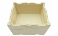 SPC Wood Tray Square W/Scalloped Edge 6x3x6  Unf