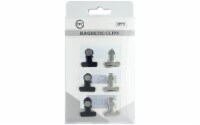 SPC Magnetic Clips 1  6pc Silver/Black