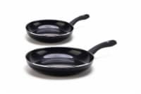 GreenLife Diamond Ceramic Non-Stick Open Frypan Set - Black Perspective: Main