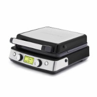 GreenPan CC007378001 Elite Ceramic Nonstick 4-Square Waffle Maker