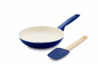 GreenPan™ 8-Inch Ceramic Frying Pan and Silicone Spatula Set - Navy Perspective: Main