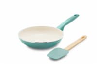 GreenPan Rio Frying Pan Healthy Ceramic Non Stick With Spatula - Turquoise Perspective: Main