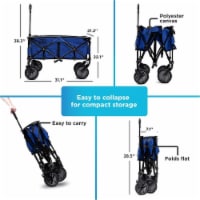 BLACK+DECKER Utility Wagon, Collapsible / Folding Wagon, Blue (BDSTCTBL02)