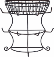Mikasa Gourmet Basics Mug Tree with Basket - Black
