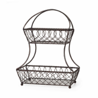 Mikasa Lattice 2-Tier Fruit Basket - Black