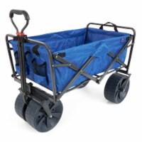 Mac Sports Collapsible All Terrain Beach Utility Wagon - Blue / Black
