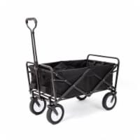 Mac Sports Collapsible Folding Outdoor Utility Garden Camping Wagon Cart, Black