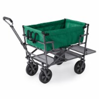 Mac Sports Xtender 52" Extra Long Collapsible Utility Storage Wagon Cart Black 