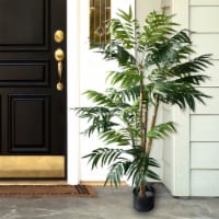 5 FT Tropical Palm Artificial Tree Indoor Outdoor Fake Plant Patio Porch Decor