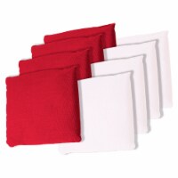 Red and White Cornhole Bags- Set of 8