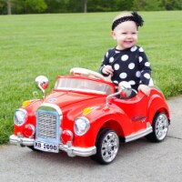 Lil Rider 80-KB2098 Ride On Toy Powered Classic Car Coupe with Remote Control, Red
