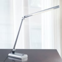 Lavish Home LED Contemporary Desk Lamp - Energy Saving - Silver
