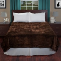 Super Fuzzy Soft Heavy Thick Plush Mink Blanket 8 pound - Coffee