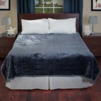 Super Fuzzy Soft Heavy Thick Plush Mink Blanket 8 pound - Grey