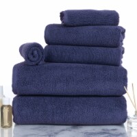Lavish Home 100% Cotton Zero Twist 6 Piece Set - Navy