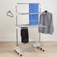 Everyday Home Rolling Stainless Steel Drying Rack Over 8 Transitions