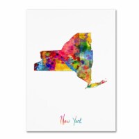 Michael Tompsett 'New York Map' Canvas Wall Art 35 x 47 Inches