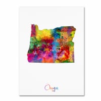 Michael Tompsett 'Oregon Map' Canvas Wall Art 35 x 47 Inches