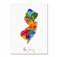 Michael Tompsett 'New Jersey Map' Canvas Wall Art 35 x 47 Inches