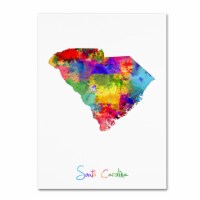 Michael Tompsett 'South Carolina Map' Canvas Wall Art 35 x 47 Inches