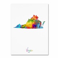 Michael Tompsett 'Virginia Map' Canvas Wall Art 35 x 47 Inches