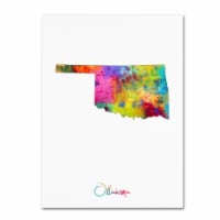 Michael Tompsett 'Oklahoma Map' Canvas Wall Art 35 x 47 Inches