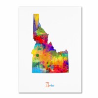 Michael Tompsett 'Idaho Map' Canvas Wall Art 35 x 47 Inches
