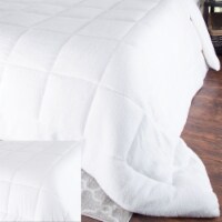 Bluestone Oversized Reversible Down Alt Comforter with Sherpa - King
