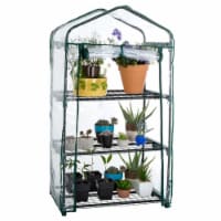 Pure Garden 50-176-3GH 27.5 x 19 x 50 in. 3 Tier Mini Greenhouse with Cover , Green