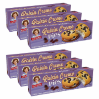 Little Debbie Raisin Crème Pies, 10.15 oz Per Box, 8 Count Per Box, 6 Boxes