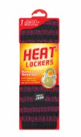 Heat Lockers Striped Thermal Socks - Pink/Charcoal Perspective: Main