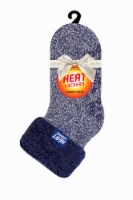 Heat Lockers Womens Twist Cozy Slipper Sock - Deep Plum/Cream