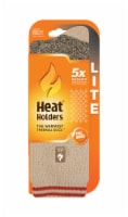Heat Holders® Men's Lite Rowen Block Twist Crew Sock - Forest Green Perspective: Main