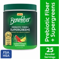 Benefiber Prebiotic Fiber + Supergreens Dietary Supplement Powder, Watermelon Lemonade Flavor Perspective: Main