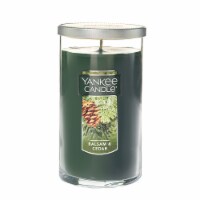 Yankee Candle® Balsam and Cedar Pillar Candle - Green Perspective: Main