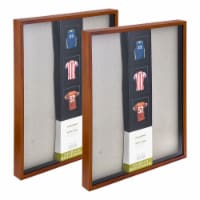 Studio Decor 24 x 30 Large Easy Back Loading Shadow Box Frame, Walnut (2 Pack)