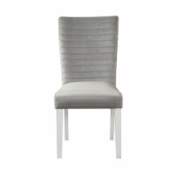 Global Furniture USA Grey Velvet and Silver Glitter Dining Chair (Set of 2)