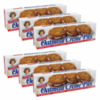 Little Debbie Oatmeal Creme Pies, 6 Boxes, 72 Soft Oatmeal Cookies with Creme