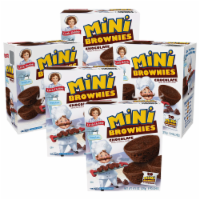Little Debbie Mini Brownies, 5 Boxes, 25 Travel Pouches of Bite Size Chocolate Brownies