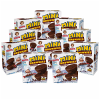 Little Debbie Mini Brownies, 10 Boxes, 50 Travel Pouches of Bite Size Chocolate Brownies