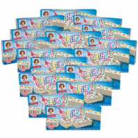 Birthday Cakes, 16 Boxes, 128 Individually Wrapped Vanilla Cakes with Candy Confetti